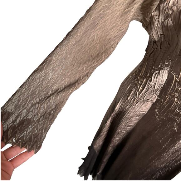 Komarov Ombre Maxi Long Sleeve Cowl Neck Dress sz L - Picture 5 of 13